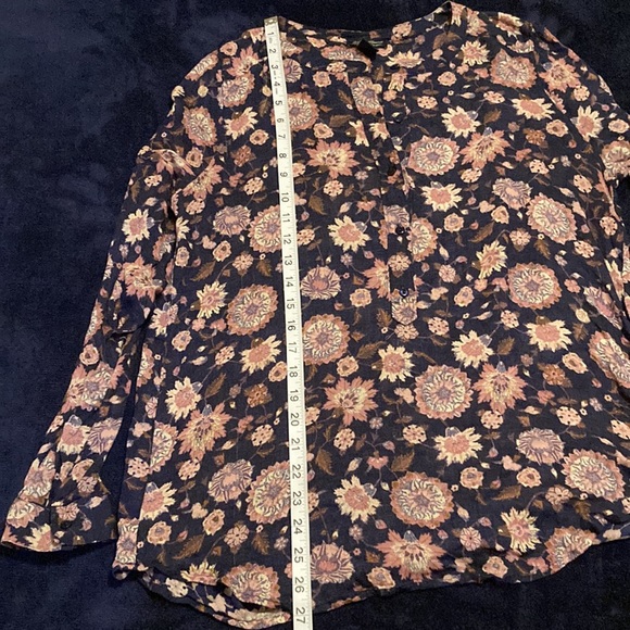2 for $13 LUCKY BRAND Shirt Women’s Size M Lucky Brand Floral Too Boho Chic - Picture 10 of 10